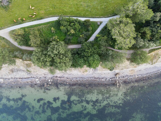 East Sea Brodtener cliff coast from top view