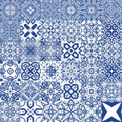Ornamental azulejo portugal tiles decor.
