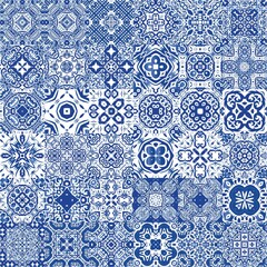 Ethnic ceramic tiles in portuguese azulejo.