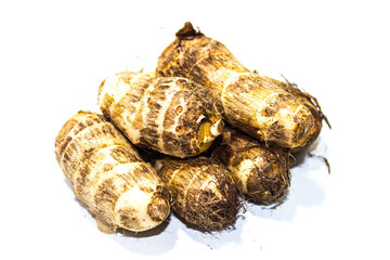 A picture of taro roots