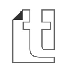 Obraz premium T initial Letter logo design with document symbol icon vector graphic concept illustrations