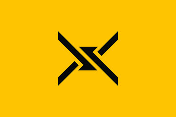 Fototapeta na wymiar Minimal Innovative Initial X logo and XX logo. Letter X XX creative elegant Monogram. Premium Business logo icon. Black color on background