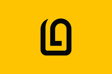 Fototapeta Minimal Innovative Initial UL logo and LU logo. Letter UL LU creative elegant Monogram. Premium Business logo icon. Black color on background obraz