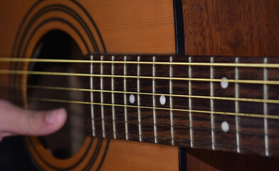 Fototapeta premium The guitar is a music player with good sound.