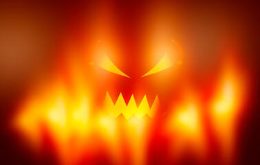 3D rendering Scary Jack O Lantern halloween pumpkin