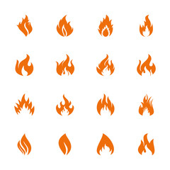 fire flames icon vector symbol illustrations isolated white background