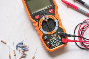 A multi meter or a multi-tester is an electronic measuring instrument. A typical multi meter can...