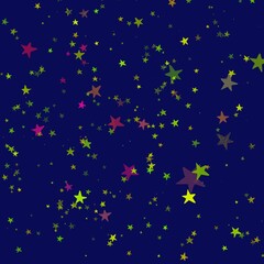 Fototapeta premium Night sky with stars hand drawn Illustration abstract background 