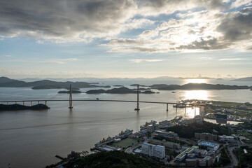 mokpo bridge and the coastline