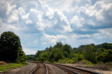 railway line in the countryside