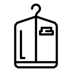 Dry cleaning suit icon. Outline dry cleaning suit vector icon for web design isolated on white background