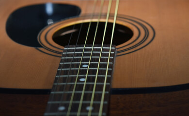 Fototapeta premium The guitar is a music player with good sound.