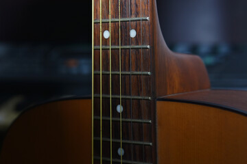 Fototapeta premium The guitar is a music player with good sound.