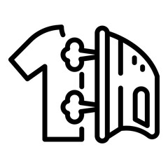 Ironing service icon. Outline ironing service vector icon for web design isolated on white background