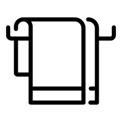 Bath towel icon. Outline bath towel vector icon for web design isolated on white background