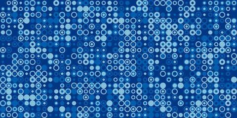 大きさと色の異なる円を並べた幾何学模様