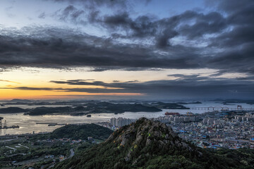 Yudalsan mountain sunset
