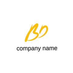 bd initial letter handwriting and signature logo