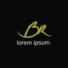 br initial letter handwriting and signature logo