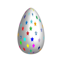 Star-shaped easter eggs isolated on white background.