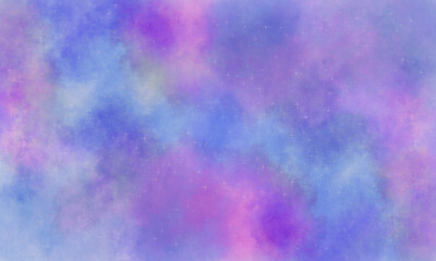 Cosmic watercolor background. Abstract galaxy hand painting