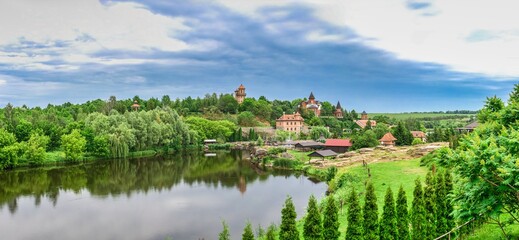 Fototapeta na wymiar Landscape Park in Buki village, Ukraine