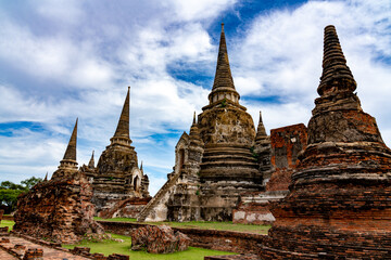 Fototapeta na wymiar Thailand Ayutthaya Temples and Ancient Ruins 