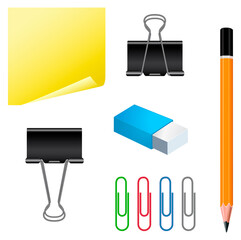 Vector Set of Office/School stationery.