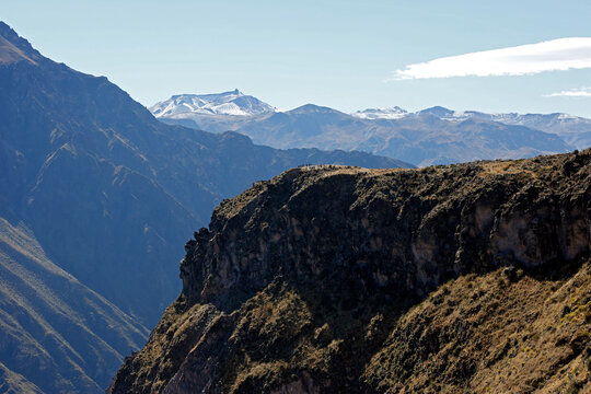 View of Colca Canyon and Lookout Point. Caylloma Province, Peru