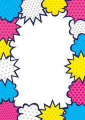 カラフルな吹き出し柄の背景素材