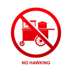 No hawking sign isolated on white background vector illustration.