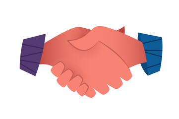 Shaking hands business vector illustration isolated on white background. Vector illustration.