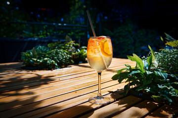 Summer party drink - Aperitif alcoholic spritzer