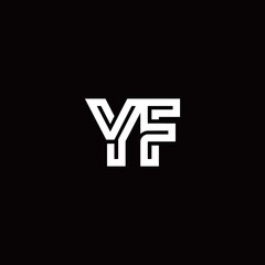 YF monogram logo with abstract line