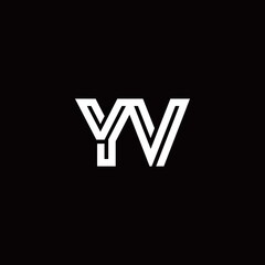 YV monogram logo with abstract line
