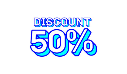 50 percent discount line modern template sign banner vector eps