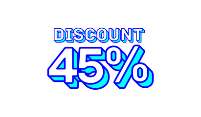 45 percent discount line modern template sign banner vector eps