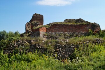 Fototapeta na wymiar ruins of the medieval castle Bobrowniki in Poland