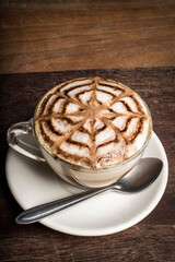 coffee on a wooden background
