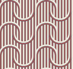 Vector seamless abstract geometric pattern with stripes