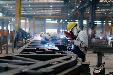 Fototapeta worker working in factory obraz