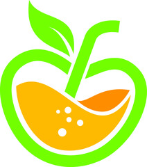 Apple Juice drink with Straw