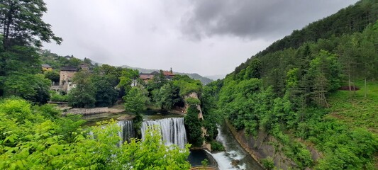 waterfall in the mountains