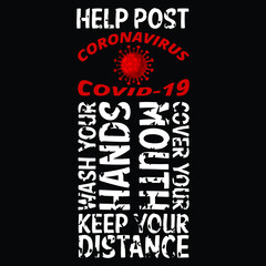 Nurses Typography T-shirt Design For Safety COVID-19