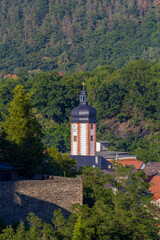 Blick zum historischen Rathaus in Weida, Thüringen