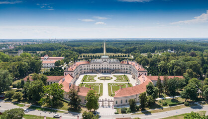 Eszterhazy Castle aerial photo in Fertod