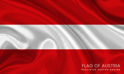 Flag of Austria - Realistic Vector Design