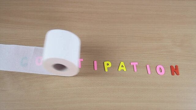  toilet paper rolling constipation symbol with alphabet letters