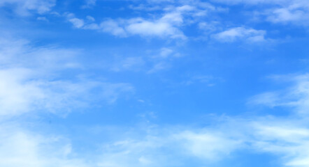 blue sky with beautiful natural white clouds	
