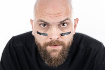 portrait of a man painted face